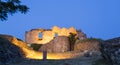 Castelo Rodrigo Ã¢â¬â Ruined Palace Blue Hour Royalty Free Stock Photo